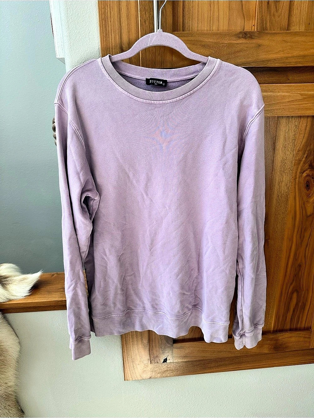 ZUTTER USA Women's Lavender Crewneck Sweatshirt 100% cotton